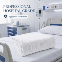 Couverture Cellulaire Premium 100% Coton Respirante, Durable et Confortable, Couverture Thermique Gaufrée pour Hôpital, Hôtel, Maison, Spa