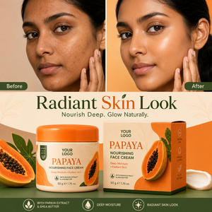 Crema Facial Nutritiva con Extracto de Papaya y Vitamina C, Cuidado Facial Botánico Natural, Hidratante para Piel Seca, Suaviza, Alisa y Restaura el Brillo Natural - Product Image 2