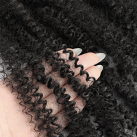 Extensions de cheveux synthétiques bouclés crépus, mélange afro, qualité usine, en cheveux humains