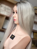 Perruque en cheveux humains SHY HD Lace Front sans colle, lisse et soyeuse, couleur blond clair, avec ligne de cheveux naturelle pour femmes