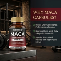 Vente directe, marque privée, complément énergétique pour homme, booster de puissance, booster naturel, pilules de racine de maca fortes, capsules de maca