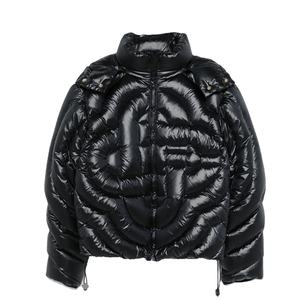 Chaqueta Acolchada Brillante de Moda Urbana con Logotipo Personalizado, Chaqueta Impermeable Negra con Plumas - Product Image 4