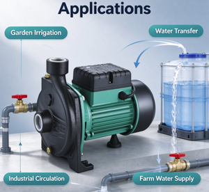 Pompe à eau centrifuge monophasée 220V CPM158 0.75KW avec turbine en laiton, moteur en cuivre, <span class=keywords><strong>aspiration</strong></span> 9M et protection thermique intégrée - Product Image 4