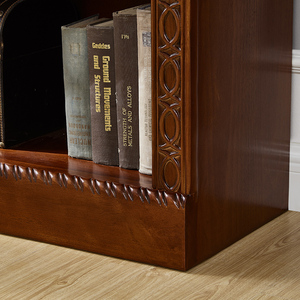 Bibliothèque de luxe en <span class=keywords><strong>bois</strong></span> <span class=keywords><strong>massif</strong></span> de qualité supérieure Cabinet d'étude combiné avec portes Armoire de rangement Étagère de bibliothèque de style européen - Product Image 3