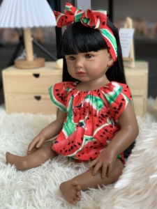 <span class=keywords><strong>R</strong></span> & B Bebe Reborn Poupee En boneka bayi baru lahir silikon cetakan boneka anak perempuan Ropa Para Bebes hitam MuEcas Bonitos De Silicona - Product Image 2