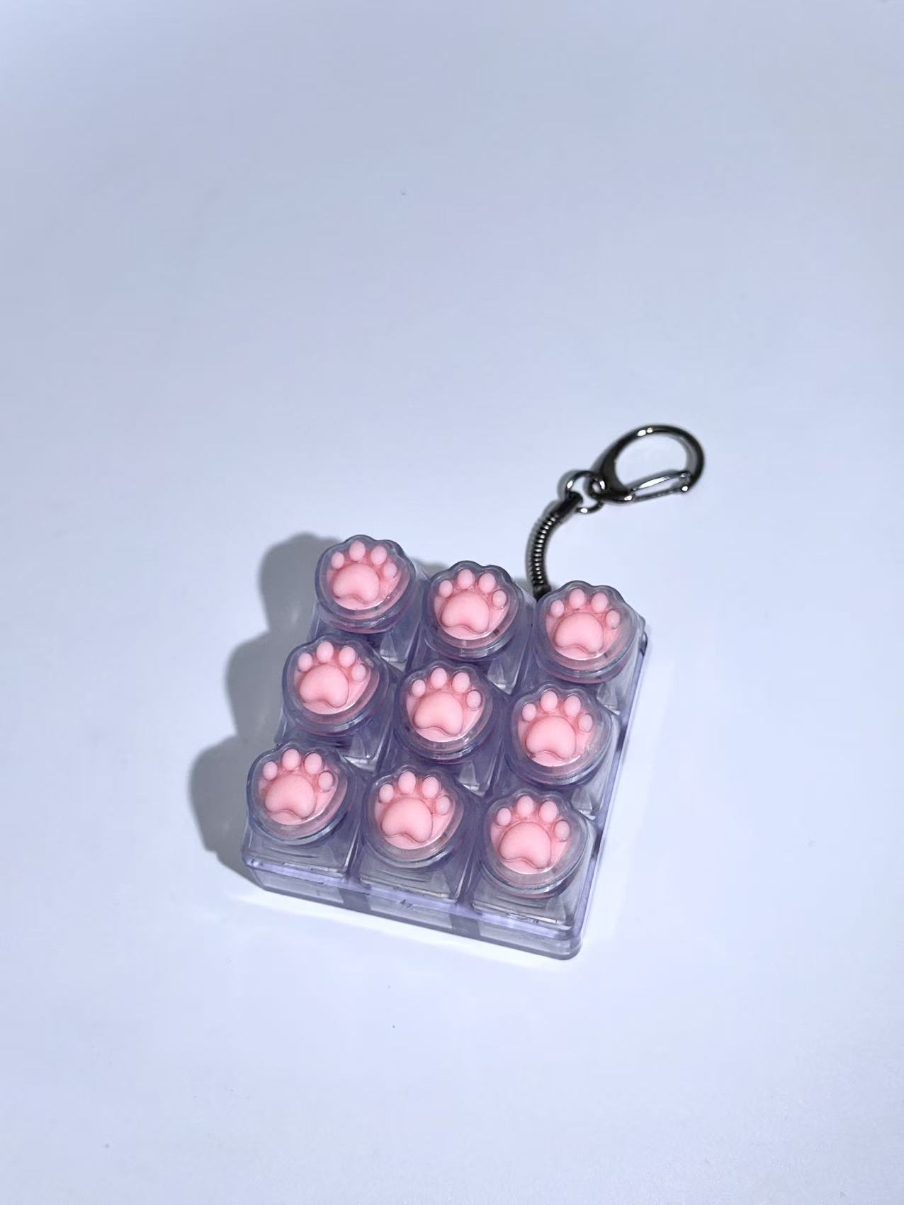 Nine-key cat claw-white base without light