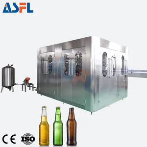 Máquina de enchimento de garrafa de vidro automático, equipamento de processamento de vinho, uísque, vodka, cerveja, máquina de enchimento de linha