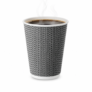 Gobelets à café jetables en papier de 16 oz avec couvercles, isolés, à double paroi, ondulés, pour emporter - Product Image 2