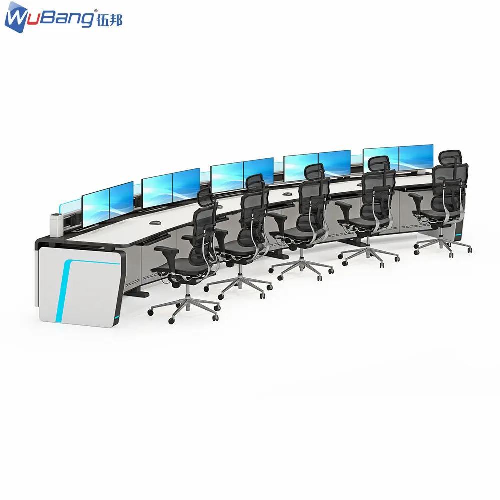 Personalizar Em Forma De Arco Segurança CCtv Controle Mobiliário Monitoramento Console Comando Operador Centro Despacho Desk Console