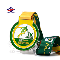 Medallón Deportivo LZY con Diseño Único de 20 Años, Logotipo Personalizado, Metal 2D Hueco, Esmalte Suave, Medalla Deportiva Personalizada para Maratón, Recuerdo