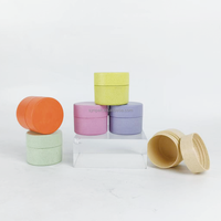 Pot cosmétique personnalisé 50 ml en PP rempli de paille de blé écologique pour crème solaire/lotion, rouge à lèvres, sérum de soin, crème visage/yeux
