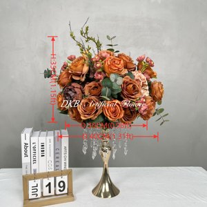 OEM Decoración Flores Boda Evento Mesa Centros de mesa mini Bola de flores centro de mesa Bola de flores de seda artificial Boda - Product Image 2