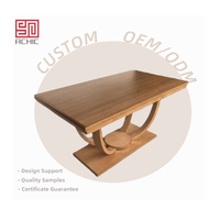 Table de salle à manger en bois massif brun, 6 places, design rectangulaire, pour la maison ou l'appartement