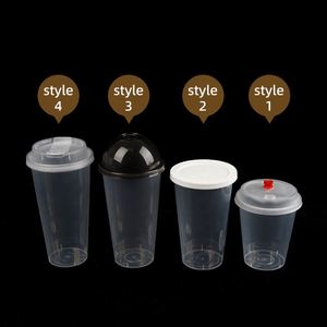 Factory Wholesale Custom PP <b>Cups</b> Disposable 90mm Hard PP <b>Plastic</b> Cold Drink <b>Cups</b> With Lids - Product Image 3