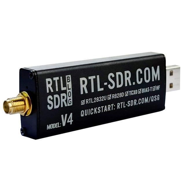 RTL-SDR Blog V4 R828D RTL2832U 1PPM TCXO HF Biased Tee SMA Software Defined Radio Witpole Antenna Kit