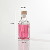 Vide 50ml 100ml 150ml 180ml Verre Forte Liqueur Bouteille Baijiu Gin Whisky Cocktail Vodka Petite Mini Bouteille En Verre avec Écrou