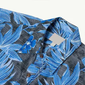 2024 도매 사용자 정의 색상 도매 디자이너 턴 다운 칼라 비치 하와이안 셔츠