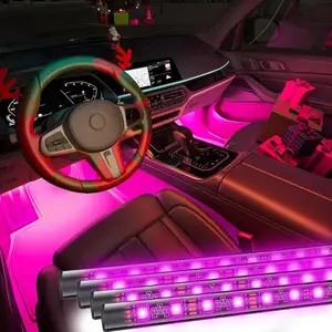 Feican Neon Strip LED para iluminação de pés de carro, lâmpada ambiente, luzes decorativas para interiores automotivos, kit de iluminação LED IP65 à prova d'água para carros
