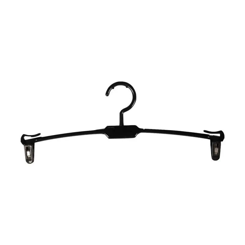 28cm Plastic clothes hanger space saving with hooks small trouser bra underwear racks plastic clips hangers for store sale