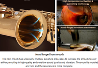 Cost-effective Eb Alto Saxophone, Gold Lacquer Brass, Professional Grade, Rich Tone & Customizable