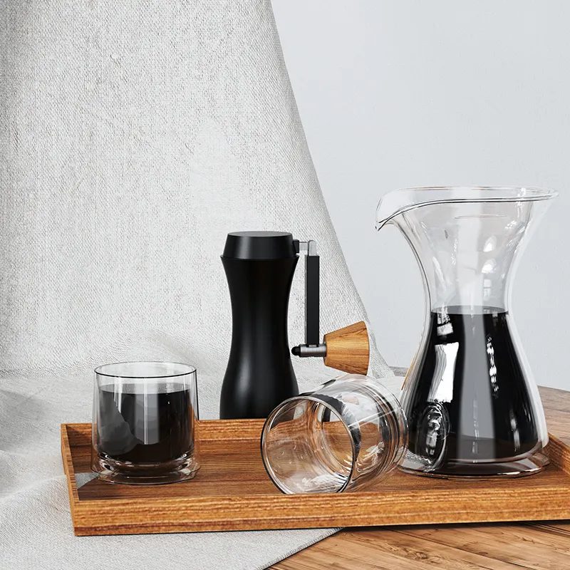 Dhpo Glas Koffie Karaf Koffie Pot Koffie Brouwer Met Rvs Filter Druppelaar