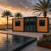 Maison conteneur préfabriquée extensible 20 pieds 40 pieds, éco-responsable et à économie d'énergie, villa moderne multi-chambres pour l'extérieur