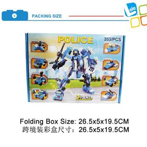 Bloques de Construcción de Policía de la Ciudad, Personalizables de Fábrica, Robot Transformable en <span class=keywords><strong>Helicóptero</strong></span>, Juguete Educativo para Niños - Product Image 5