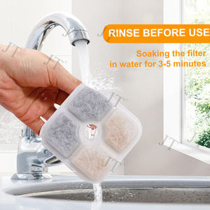 Filtre de remplacement pour <span class=keywords><strong>fontaine</strong></span> à boire pour <span class=keywords><strong>chat</strong></span>, filtre à <span class=keywords><strong>eau</strong></span> triple <span class=keywords><strong>action</strong></span> de remplacement, blanc - Product Image 4