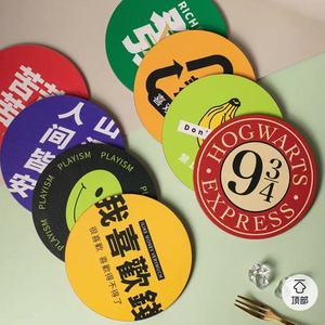 Sous-verre rond personnalisé Giftway en <span class=keywords><strong>liège</strong></span> et carton, motif dessin animé, écologique, antidérapant et <span class=keywords><strong>isolant</strong></span> thermique - Product Image 3