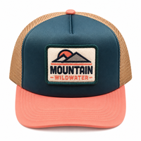 Casquette Trucker Mountain Wildwater Homme Femme Teal Salmon Maille Snapback Ajustable Motif Soleil Extérieur Nouveau Style Lot de Casquettes