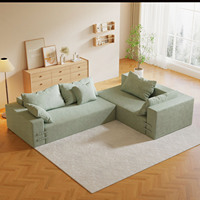 Canapé sectionnel moderne et à la mode en tissu microfibre Design compressé unique Meubles de maison à bas prix pour le salon et la chambre à coucher