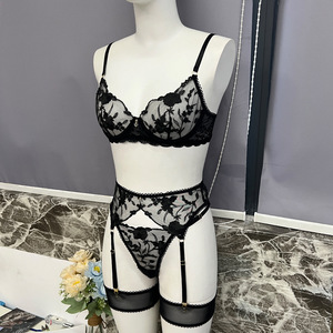 Lingerie sensuelle, soutien-gorge transparent érotique, ultra sexy, 5 pièces, culottes sans entrejambe, bretelles de poitrine attrayantes, <span class=keywords><strong>sous</strong></span>-vêtements 1555 - Product Image 6