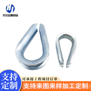 ปลอกเหล็กกล้าคาร์บอนชุบสังกะสีสำหรับเชือกลวดเหล็ก ขนาด M3 ถึง M45 รองรับงานหนัก ใช้สำหรับเชื่อมต่อทางกล  สามารถปรับแต่งได้ - Product Image 1