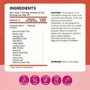 Suplemento adelgazante natural de marca privada, té adelgazante rápido de 14 días, té desintoxicante para quemar grasa - Product Image 2