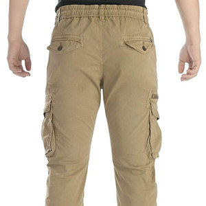 Pantalon cargo léger en coton respirant à taille mi-haute élastique avec plusieurs poches, style streetwear décontracté, service OEM - Product Image 6