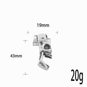 yunnique Skull Stainless Steel Pendant Lighter Shape Men's Fashion Necklace Punk Retro Style - Product Image 3