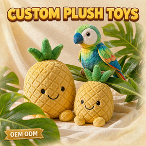 Giocattoli di Peluche Tropicali Personalizzati OEM ODM, <span class=keywords><strong>Pappagallo</strong></span> Ananas Imbottito, <span class=keywords><strong>Regalo</strong></span> per Bambini all'Ingrosso - Product Image 1
