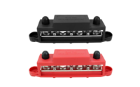 Bloc de distribution d'alimentation sur rail DIN 250A 12V, rail DIN 12V CC, 4 bornes 3/8\", 6 x # 8 vis pour câblage marin, automobile, camping-car et solaire