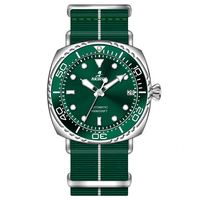 Montre de plongée en titane, chronographe en argent inoxydable S9721G, personnalisé pour hommes, Mouvement automatique, montre bleue