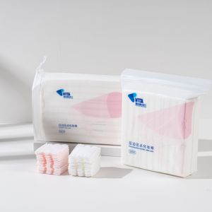 200 pièces sac à fermeture éclair écologique jetable 3 couches carré coton <span class=keywords><strong>démaquillant</strong></span> tampons pour le visage - Product Image 5