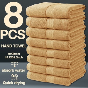 Serviette de toilette en coton peigné pur, grande, absorbante, douce et épaisse, certifiée qualité hôtelière, idéale pour la maison, vente en gros, cadeau - Product Image 4