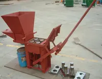 Machine de fabrication de blocs de terre comprimés manuels QMR2-40 machine de brique pressée en argile à emboîtement