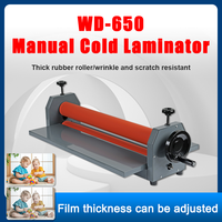 Laminateur de vinyle de bureau WD-650 650 mm Machine de laminage manuelle à froid à rouleaux A3