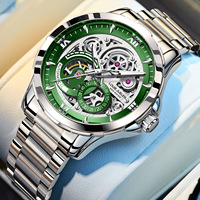 Montre mécanique squelette automatique pour homme OEM ODM, bracelet en alliage avec fermoir, verre saphir, étanche 30m, 20mm