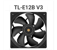 Ventilateur de processeur pour ordinateur de jeu de haute qualité à pales inversées noires, 120 mm, refroidisseur de boîtier PC avec dissipateur thermique en plastique et LED ARGB
