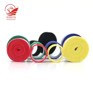 Factory Price Reusable Glue Self-Adhesive Strong Sticky Double Side Hook And Loop Tape Band Fastener