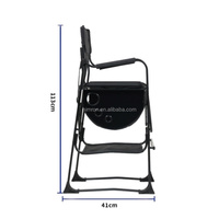 Nouvelle Arrivée : Chaise de Maquillage Pliante à Pieds Hauts, Chaise de Réalisateur avec Hauteur Augmentée, Chaise de Beauté avec Double Plateau et Appui-tête