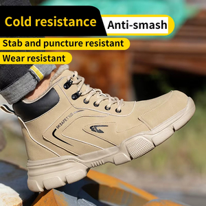 <b>Men</b> Steel Toe Cap High Top Safety <b>Work</b> <b>Boots</b> with for Midsole Puncture Proof Protective Footwear for Construction Industry - Product Image 5