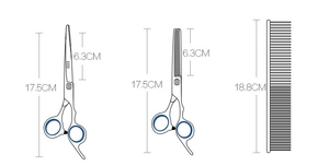 Dog Stainless Steel <strong>Grooming</strong> Shear Kit Pet Left Handed Straight Scissors Set for Dog - Product Image 2