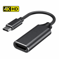 USB-C-zu-USB-C-Konverter 4K-Display-Adapter mit Aluminiumgehäuse für Notebook, TV, Projektor, Konferenzraumnutzung
